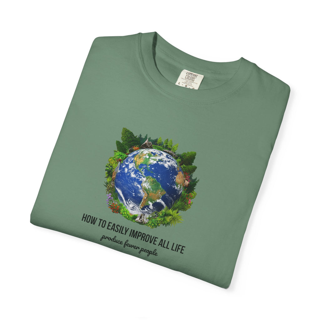 Earth Day graphic tee with eco-conscious text