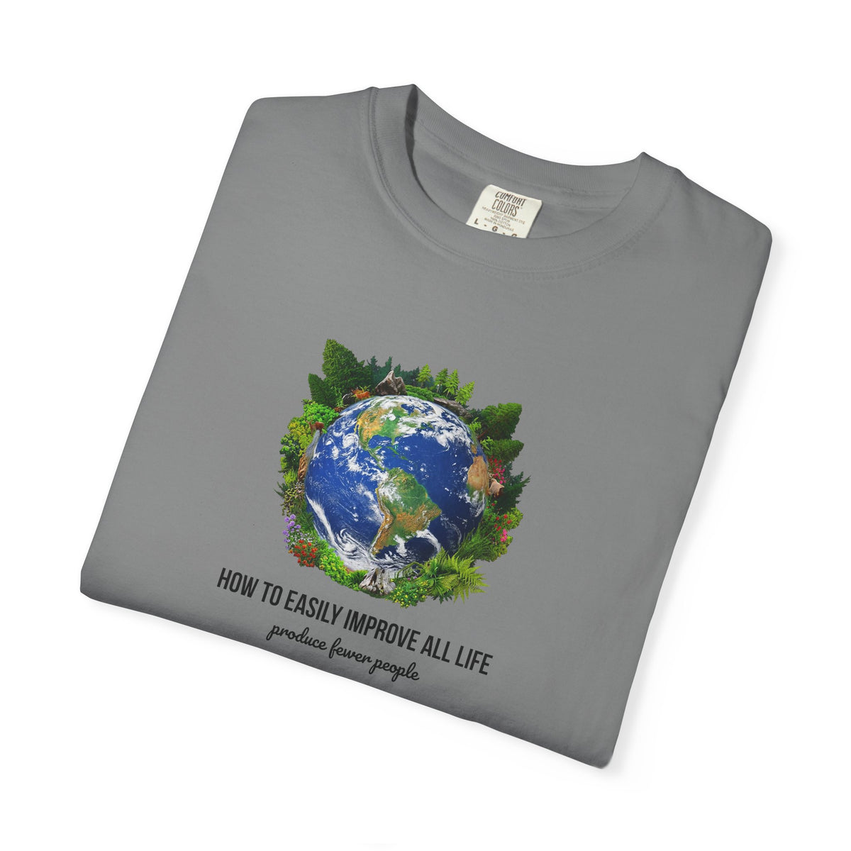 Environmental movement graphic tee featuring Earth print