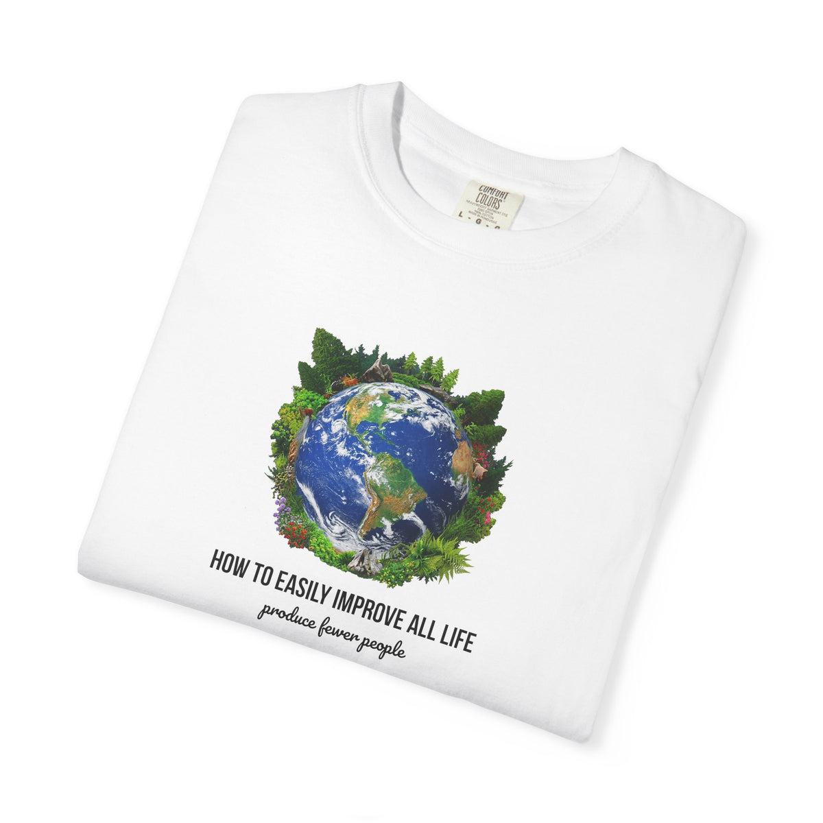Everyday casual graphic t-shirt with eco slogan